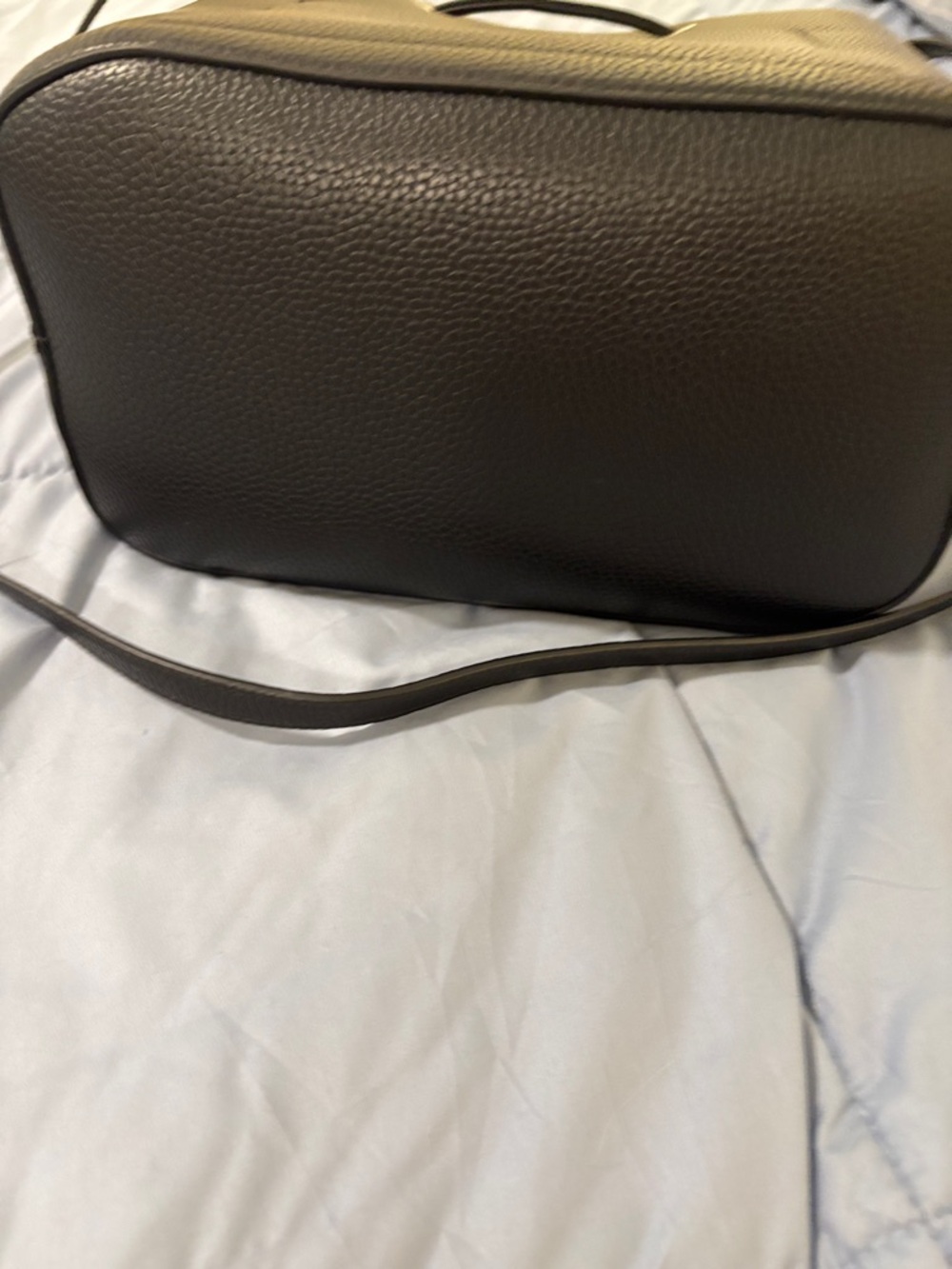 Calvin Klein Black Pebble Leather Drawstring Shoulder Bucket Bag - Picture 5 of 5